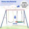 imageINFANS Swing Stand 550 lbs Heavy Duty Metal Swing Frame Extra Large AFrame Swing Stand for Kids and Adult Indoor Outdoor Activity Backyard Playground 2 Seats Swing Stand2 Seats Swing Stand