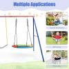 imageINFANS Swing Stand 550 lbs Heavy Duty Metal Swing Frame Extra Large AFrame Swing Stand for Kids and Adult Indoor Outdoor Activity Backyard Playground 2 Seats Swing Stand2 Seats Swing Stand