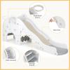 imageINFANS Toddler Slide 3 in 1 Foldable Kids Slide Indoor Slideway with Basketball Hoop Outdoor Climber Freestanding Playset Extra Long Slipping Slope Sturdy Plastic Playground Toy GreyWhite