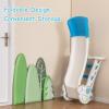 imageINFANS Toddler Slide 3 in 1 Foldable Kids Slide Indoor Slideway with Basketball Hoop Outdoor Climber Freestanding Playset Extra Long Slipping Slope Sturdy Plastic Playground Toy GreyBlue
