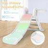 imageINFANS Toddler Slide 3 in 1 Foldable Kids Slide Indoor Slideway with Basketball Hoop Outdoor Climber Freestanding Playset Extra Long Slipping Slope Sturdy Plastic Playground Toy GreyGray