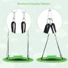 imageNFANS 660lbs 40 Inch Saucer Tree Swing with Pillow Handle Adjustable Hanging Rope Round Flying Swing Seat for Kids Outdoor Round Platform Swing for Backyard PlaygroundGreen