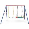 imageINFANS 2 Seat Swing Stand Set 550 lbs Heavy Duty Metal Swing Frame Extra Large AFrame Swing Stand for Kids and Adult Indoor Outdoor Activity Backyard Playground