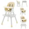imageINFANS 8 in 1 Baby High Chair Convertible Highchair for Babies and Toddlers Infant Dining Booster Seat Building Block Table Kids Stool Table Chair Set with Removable TrayBeige