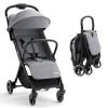 imageINFANS Lightweight Baby Stroller UltraCompact Fold Airplane Ready Travel Stroller OneHand Gravity Fold Near Flat Recline Seat Cup Holder Foldable Toddler Stroller for Infant 036 MonthDark Gray