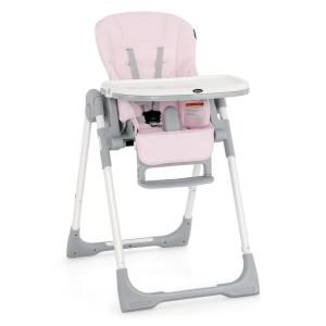 imageINFANS High Chair for Babies ampamp Toddlers Foldable Highchair with Multiple Adjustable Backrest Footrest and Seat Height Removable Tray Detachable PU Leather Cushion Builtin Rear Wheels BlackPink
