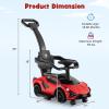 imageINFANS 3 in 1 Ride on Push Car Licensed Lamborghini Baby Stroller Sliding Walking Car with Push Handle Music USB Headlight Under Seat Storage Kids FoottoFloor Toy for 1860 Months WhiteRed