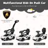 imageINFANS 3 in 1 Ride on Push Car Licensed Lamborghini Baby Stroller Sliding Walking Car with Push Handle Music USB Headlight Under Seat Storage Kids FoottoFloor Toy for 1860 Months WhiteWhite