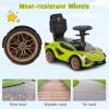 imageINFANS 3 in 1 Ride on Push Car Licensed Lamborghini Baby Stroller Sliding Walking Car with Push Handle Music USB Headlight Under Seat Storage Kids FoottoFloor Toy for 1860 Months WhiteGreen