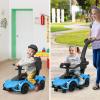imageINFANS 3 in 1 Ride on Push Car Licensed Lamborghini Baby Stroller Sliding Walking Car with Push Handle Music USB Headlight Under Seat Storage Kids FoottoFloor Toy for 1860 Months WhiteBlue