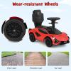 imageINFANS 3 in 1 Ride on Push Car Licensed Lamborghini Baby Stroller Sliding Walking Car with Push Handle Music USB Headlight Under Seat Storage Kids FoottoFloor Toy for 1860 Months WhiteRed