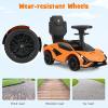 imageINFANS 3 in 1 Ride on Push Car Licensed Lamborghini Baby Stroller Sliding Walking Car with Push Handle Music USB Headlight Under Seat Storage Kids FoottoFloor Toy for 1860 Months WhiteOrange
