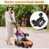 imageINFANS 3 in 1 Ride on Push Car Licensed Lamborghini Baby Stroller Sliding Walking Car with Push Handle Music USB Headlight Under Seat Storage Kids FoottoFloor Toy for 1860 Months WhiteOrange