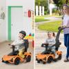 imageINFANS 3 in 1 Ride on Push Car Licensed Lamborghini Baby Stroller Sliding Walking Car with Push Handle Music USB Headlight Under Seat Storage Kids FoottoFloor Toy for 1860 Months WhiteOrange
