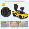 imageINFANS 3 in 1 Ride on Push Car Licensed Lamborghini Baby Stroller Sliding Walking Car with Push Handle Music USB Headlight Under Seat Storage Kids FoottoFloor Toy for 1860 Months WhiteYellow