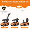 imageINFANS 3 in 1 Ride on Push Car Licensed Lamborghini Baby Stroller Sliding Walking Car with Push Handle Music USB Headlight Under Seat Storage Kids FoottoFloor Toy for 1860 Months WhiteOrange
