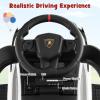 imageINFANS 3 in 1 Ride on Push Car Licensed Lamborghini Baby Stroller Sliding Walking Car with Push Handle Music USB Headlight Under Seat Storage Kids FoottoFloor Toy for 1860 Months WhiteWhite