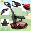 imageINFANS 3 in 1 Ride on Push Car Licensed Lamborghini Baby Stroller Sliding Walking Car with Push Handle Music USB Headlight Under Seat Storage Kids FoottoFloor Toy for 1860 Months WhiteRed