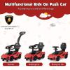 imageINFANS 3 in 1 Ride on Push Car Licensed Lamborghini Baby Stroller Sliding Walking Car with Push Handle Music USB Headlight Under Seat Storage Kids FoottoFloor Toy for 1860 Months WhiteRed