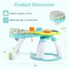 imageINFANS 3 in 1 Walk Around Baby Activity Center Baby Walker with Play Table Wheels Detachable Seat Cushion 3 Adjustable Heights Learning Toys for Boys Girls Aged 636 Months GreenGreen