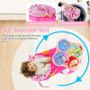 imageINFANS 3 in 1 Walk Around Baby Activity Center Baby Walker with Play Table Wheels Detachable Seat Cushion 3 Adjustable Heights Learning Toys for Boys Girls Aged 636 Months GreenPink
