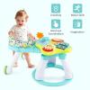imageINFANS 3 in 1 Walk Around Baby Activity Center Baby Walker with Play Table Wheels Detachable Seat Cushion 3 Adjustable Heights Learning Toys for Boys Girls Aged 636 Months GreenGreen