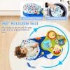 imageINFANS 3 in 1 Walk Around Baby Activity Center Baby Walker with Play Table Wheels Detachable Seat Cushion 3 Adjustable Heights Learning Toys for Boys Girls Aged 636 Months GreenBlue