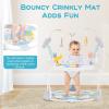 imageINFANS Baby Activity Center 3 in 1 Play Center Jumpers and Bouncers with Music Lights Interactive Toys 360Rotating Seat 3 Adjustable Heights Exersaucer Learning Toys for Baby 612 Months BlueBlue