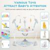 imageINFANS Baby Activity Center 3 in 1 Play Center Jumpers and Bouncers with Music Lights Interactive Toys 360Rotating Seat 3 Adjustable Heights Exersaucer Learning Toys for Baby 612 Months BlueBlue