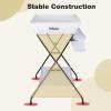 imageINFANS Baby Changing Table Folding Diaper Station Portable Nursery Organizer with Safety Belt and Large Storage Racks for Newborn Baby and Infant BlackWhite
