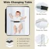 imageINFANS Baby Changing Table Folding Diaper Station Portable Nursery Organizer with Safety Belt and Large Storage Racks for Newborn Baby and Infant BlackBlack
