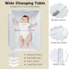 imageINFANS Baby Changing Table Folding Diaper Station Portable Nursery Organizer with Safety Belt and Large Storage Racks for Newborn Baby and Infant BlackWhite