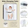 imageINFANS Baby Changing Table Folding Diaper Station Portable Nursery Organizer with Safety Belt and Large Storage Racks for Newborn Baby and Infant BlackGrey