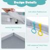 imageINFANS Baby Playpen Foldable 50x50 Large Baby Playard for Toddlers with Gate Soft Visible Mesh Indoor Outdoor Kids Activity Center Baby Fence with 4 Handlers 50 Ocean Balls GrayGray