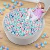 imageINFANS Foam Ball Pit for Toddlers with 200 Balls 36quotx 12quot Large Round Ball Pool Playpen with Soft Memory Sponge Pad BPA Free Ideal Gift for Kids Babies Indoor Outdoor