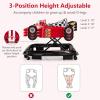 imageINFANS Foldable Baby Walker 3 in 1 Toddler Activity Center LeaningSeated WalkBehind with Steering Wheel Adjustable Height Lights Music Washable Seat Cushion CherryCherry