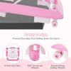 imageINFANS Foldable Baby Walker 3 in 1 Toddler Walker LeaningSeated WalkBehind with Removable Music Tray Adjustable Height Washable Seat Cushion for Boys and Girls Wave PointHeart