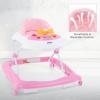 imageINFANS Foldable Baby Walker 3 in 1 Toddler Walker LeaningSeated WalkBehind with Removable Music Tray Adjustable Height Washable Seat Cushion for Boys and Girls Wave PointHeart
