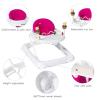 imageINFANS Foldable Baby Walker Toddler Activity Walker Helper with Adjustable Height Safety Belt High Back Padded Seat for Kids Boys and Girls BlueBlue