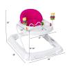 imageINFANS Foldable Baby Walker Toddler Activity Walker Helper with Adjustable Height Safety Belt High Back Padded Seat for Kids Boys and Girls BlueBlue