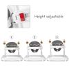 imageINFANS Foldable Baby Walker Toddler Activity Walker Helper with Adjustable Height Safety Belt High Back Padded Seat for Kids Boys and Girls BlueGray