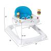 imageINFANS Foldable Baby Walker Toddler Activity Walker Helper with Adjustable Height Safety Belt High Back Padded Seat for Kids Boys and Girls BluePink