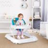 imageINFANS Foldable Baby Walker Toddler Activity Walker Helper with Adjustable Height Safety Belt High Back Padded Seat for Kids Boys and Girls BluePink