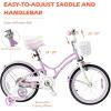 imageINFANS Kids Bike 18 Inch with 95 Assembled Adjustable Seat Balance or Training Wheels Coaster Brake Toddler Children Bicycle for 4 to 8 Years Old Boys GirlsPurple