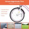 imageINFANS Kids Bike 18 Inch with 95 Assembled Adjustable Seat Balance or Training Wheels Coaster Brake Toddler Children Bicycle for 4 to 8 Years Old Boys GirlsPurple
