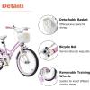 imageINFANS Kids Bike 18 Inch with 95 Assembled Adjustable Seat Balance or Training Wheels Coaster Brake Toddler Children Bicycle for 4 to 8 Years Old Boys GirlsPurple