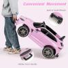 imageINFANS Kids Ride On Car 12V Electric Vehicle Licensed Aston Martin DBX with Remote Control Toddlers Battery Powered Toy Gift with Wheels Suspension Bluetooth LED Lights Music FM USB WhiteLight Pink