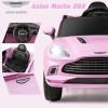 imageINFANS Kids Ride On Car 12V Electric Vehicle Licensed Aston Martin DBX with Remote Control Toddlers Battery Powered Toy Gift with Wheels Suspension Bluetooth LED Lights Music FM USB WhiteLight Pink