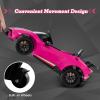 imageLicensed Lamborghini Huracan Ride on Car by INFANS 12V Kids Electric Vehicle Battery Powered Toy with Remote Control LED Lights Spring Suspension Bluetooth MP3 Aged 38 Years YellowPink