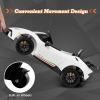 imageLicensed Lamborghini Huracan Ride on Car by INFANS 12V Kids Electric Vehicle Battery Powered Toy with Remote Control LED Lights Spring Suspension Bluetooth MP3 Aged 38 Years YellowWhite